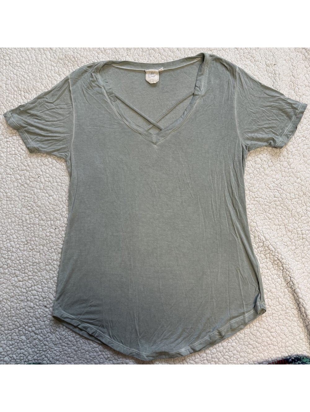 Women's White Crow V-neck T-shirt